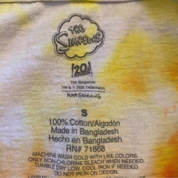 🔶NEW🔶 CUSTOM SIMPSONS TIE DYE MEN’S TEE - Picture 6 of 7